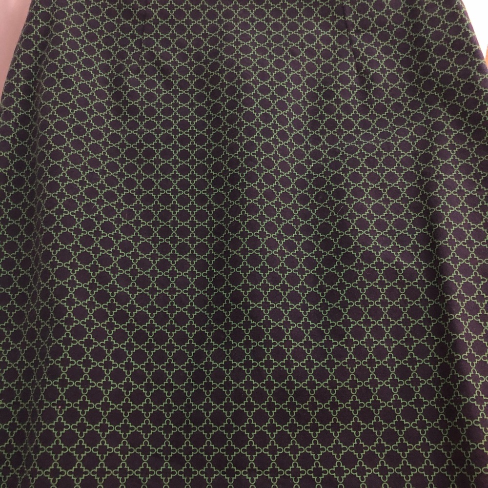 Navy & Kelly Green Pencil Skirt